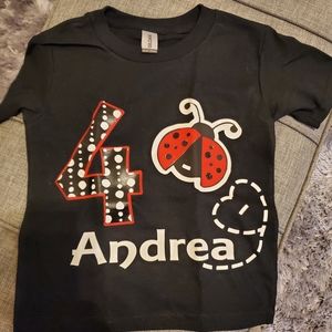 Customized Ladybug Burthday T-shirt